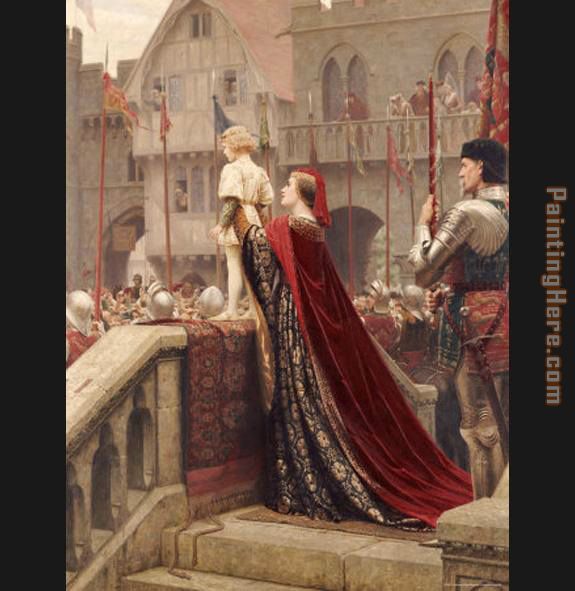 A Little Prince Likely in Time to Bless a Royal Throne painting - Edmund Blair Leighton A Little Prince Likely in Time to Bless a Royal Throne art painting